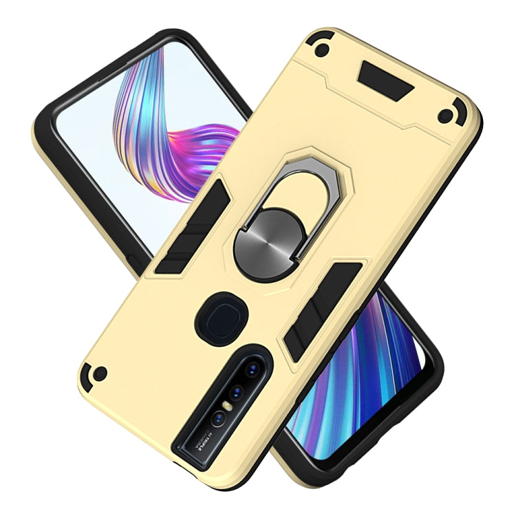 For vivo V15 2 in 1 Armour Series PC + TPU Protective Case with Ring Holder