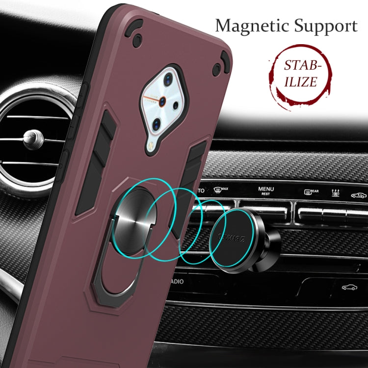 For vivo V17(Russia Version) / Y9s / S1 Pro 2 in 1 Armour Series PC + TPU Protective Case with Ring Holder