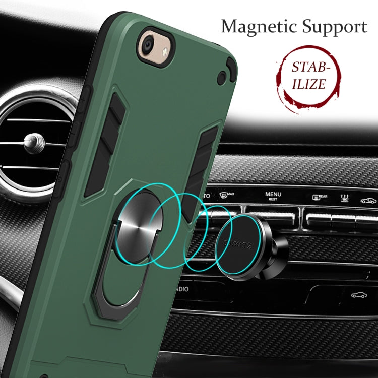 For vivo Y53 2 in 1 Armour Series PC + TPU Protective Case with Ring Holder