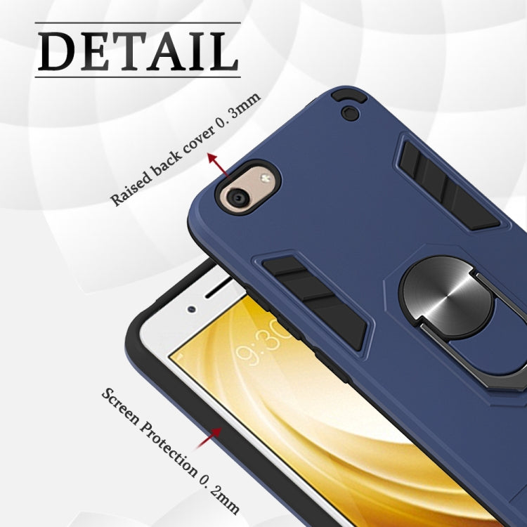 For vivo Y53 2 in 1 Armour Series PC + TPU Protective Case with Ring Holder