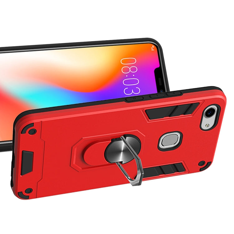 For vivo Y83 2 in 1 Armour Series PC + TPU Protective Case with Ring Holder