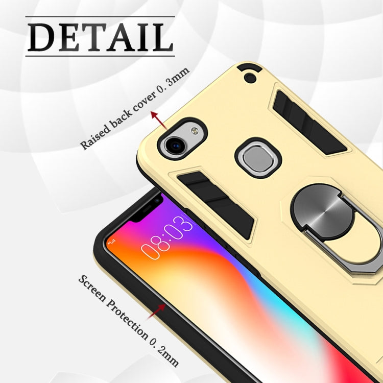 For vivo Y83 2 in 1 Armour Series PC + TPU Protective Case with Ring Holder