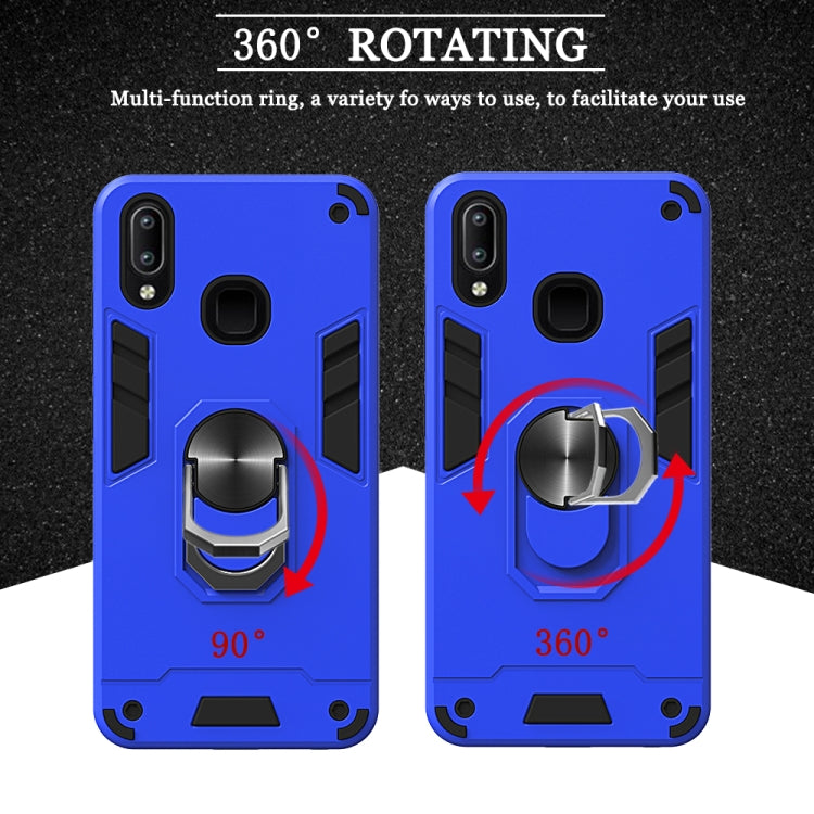 For vivo Y91 / Y95/Y93(Indian Version) / U1 2 in 1 Armour Series PC + TPU Protective Case with Ring Holder