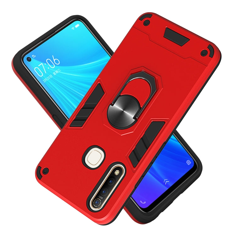For vivo Z5x / Z1 Pro 2 in 1 Armour Series PC + TPU Protective Case with Ring Holder