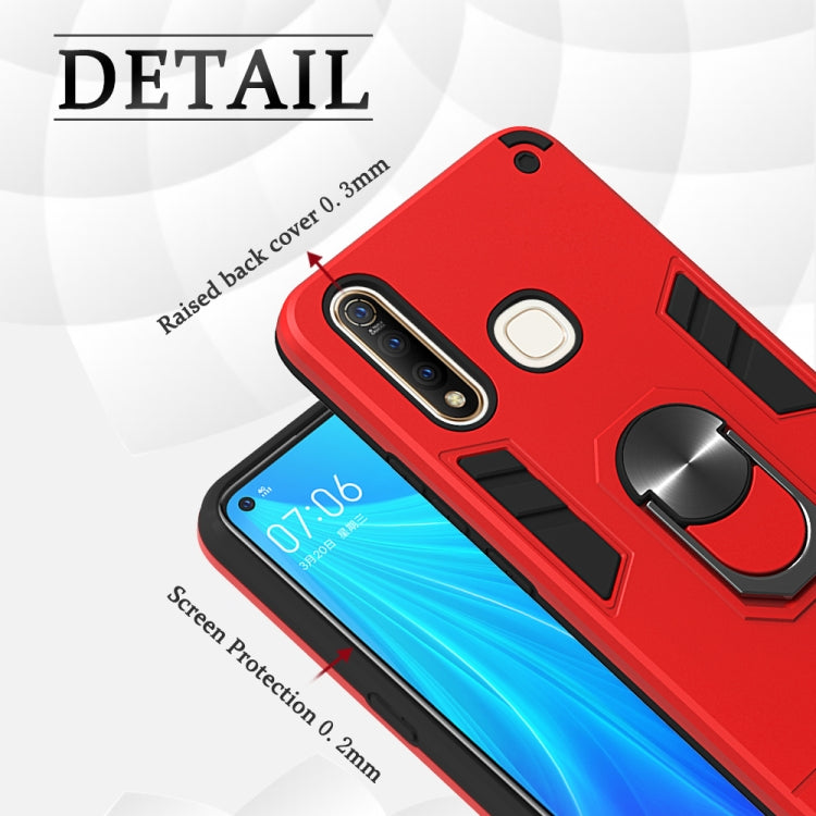For vivo Z5x / Z1 Pro 2 in 1 Armour Series PC + TPU Protective Case with Ring Holder