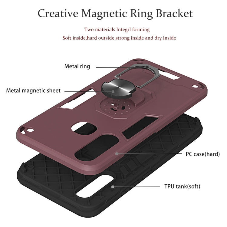 For vivo Z5x / Z1 Pro 2 in 1 Armour Series PC + TPU Protective Case with Ring Holder