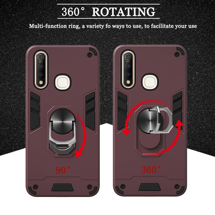 For vivo Z5x / Z1 Pro 2 in 1 Armour Series PC + TPU Protective Case with Ring Holder