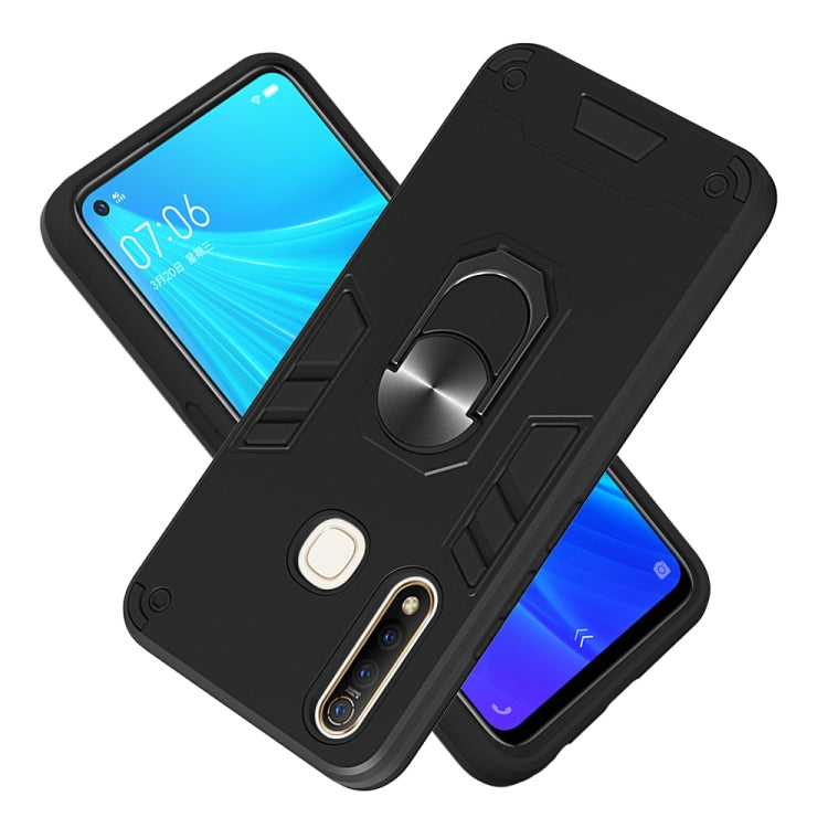 For vivo Z5x / Z1 Pro 2 in 1 Armour Series PC + TPU Protective Case with Ring Holder