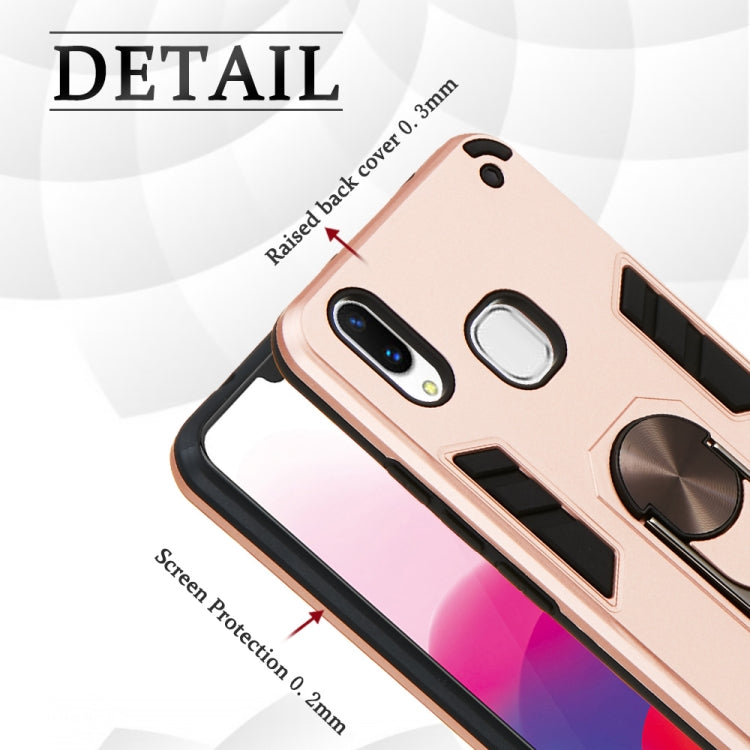 For vivo X21 2 in 1 Armour Series PC + TPU Protective Case with Ring Holder