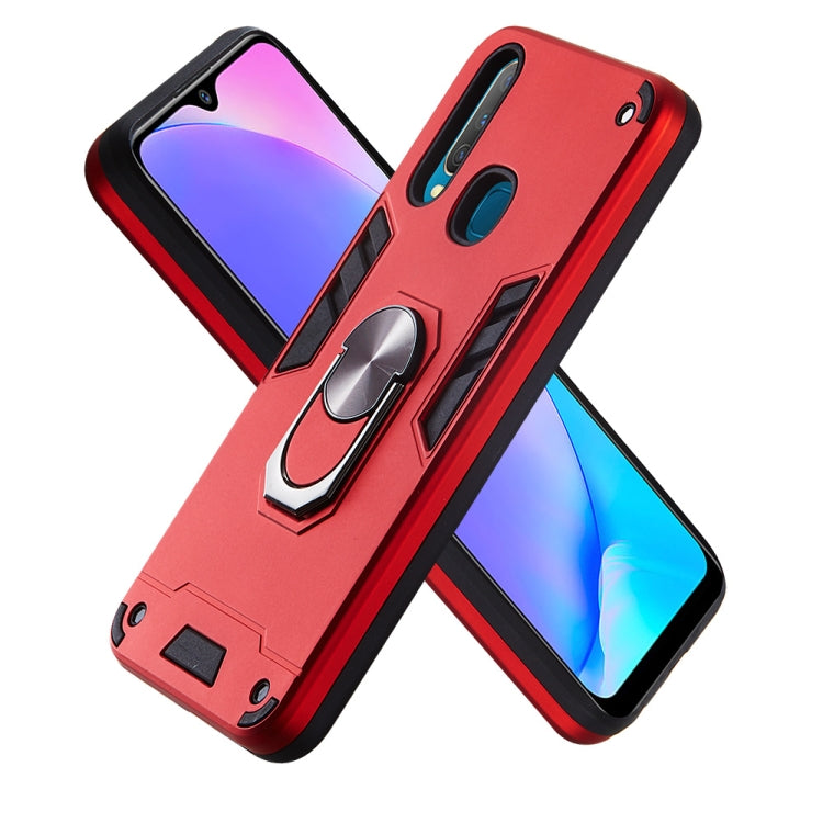 For vivo Y17 / Y15 / Y12 / U10 / Y11 / Y3 2 in 1 Armour Series PC + TPU Protective Case with Ring Holder