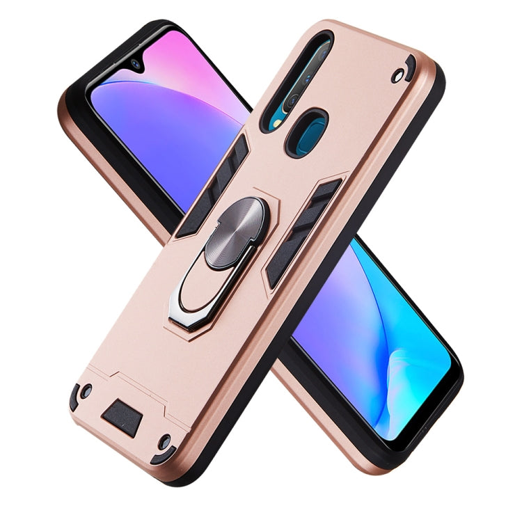 For vivo Y17 / Y15 / Y12 / U10 / Y11 / Y3 2 in 1 Armour Series PC + TPU Protective Case with Ring Holder