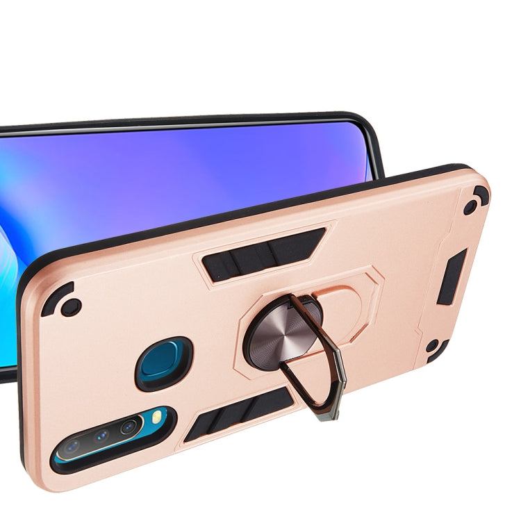 For vivo Y17 / Y15 / Y12 / U10 / Y11 / Y3 2 in 1 Armour Series PC + TPU Protective Case with Ring Holder