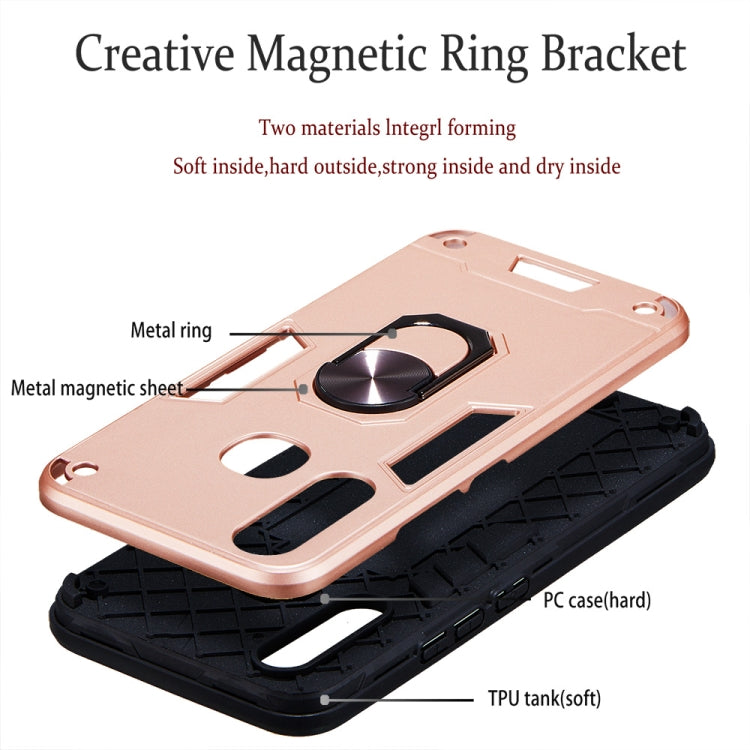 For vivo Y17 / Y15 / Y12 / U10 / Y11 / Y3 2 in 1 Armour Series PC + TPU Protective Case with Ring Holder