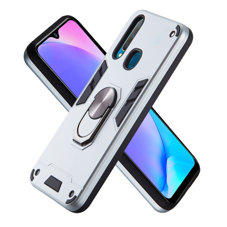 For vivo Y17 / Y15 / Y12 / U10 / Y11 / Y3 2 in 1 Armour Series PC + TPU Protective Case with Ring Holder