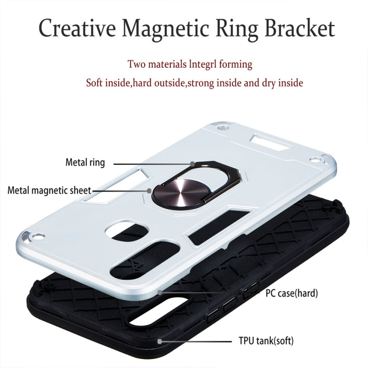 For vivo Y17 / Y15 / Y12 / U10 / Y11 / Y3 2 in 1 Armour Series PC + TPU Protective Case with Ring Holder