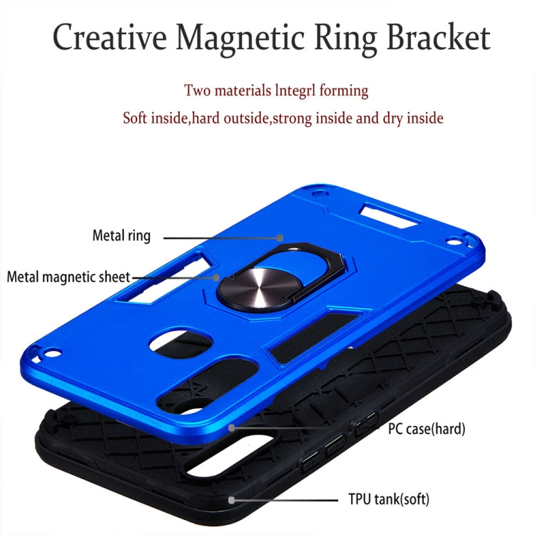 For vivo Y17 / Y15 / Y12 / U10 / Y11 / Y3 2 in 1 Armour Series PC + TPU Protective Case with Ring Holder