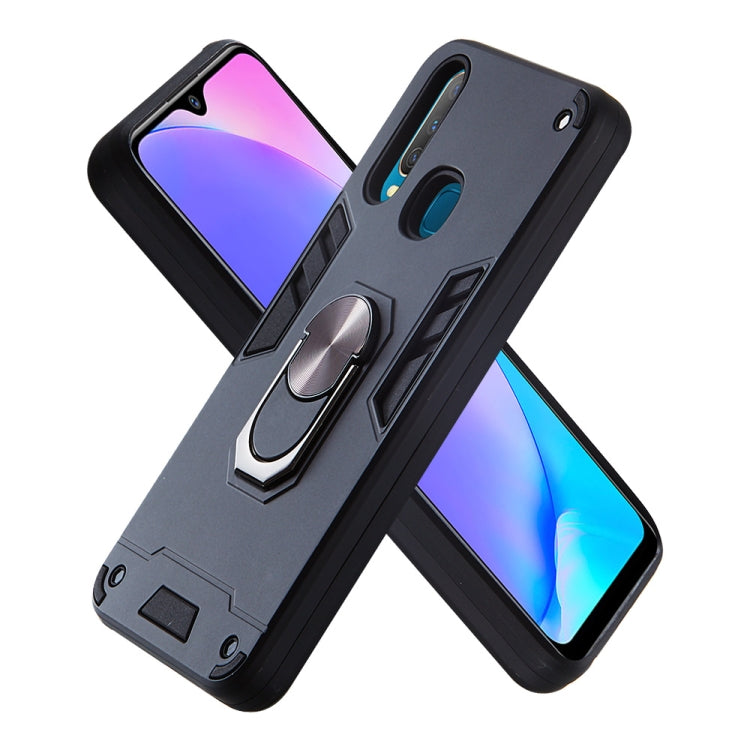 For vivo Y17 / Y15 / Y12 / U10 / Y11 / Y3 2 in 1 Armour Series PC + TPU Protective Case with Ring Holder