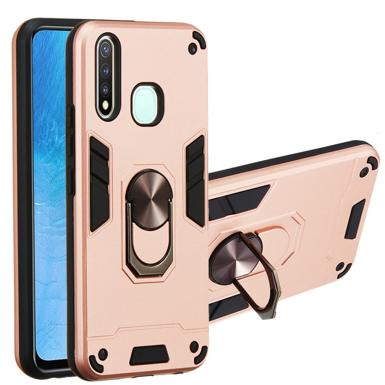 For vivo Y19 / Y5s / U3 / U20 2 in 1 Armour Series PC + TPU Protective Case with Ring Holder