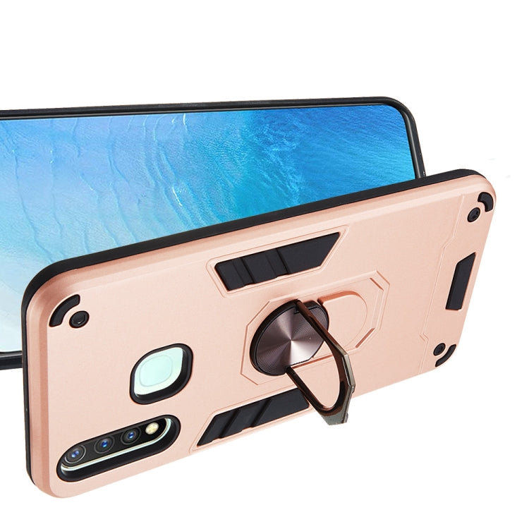 For vivo Y19 / Y5s / U3 / U20 2 in 1 Armour Series PC + TPU Protective Case with Ring Holder