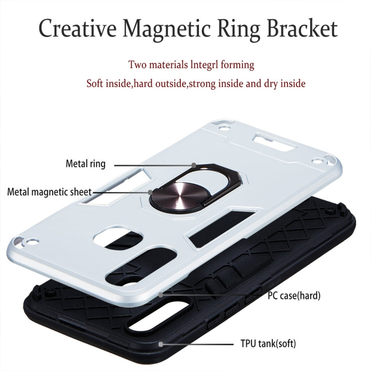 For vivo Y19 / Y5s / U3 / U20 2 in 1 Armour Series PC + TPU Protective Case with Ring Holder