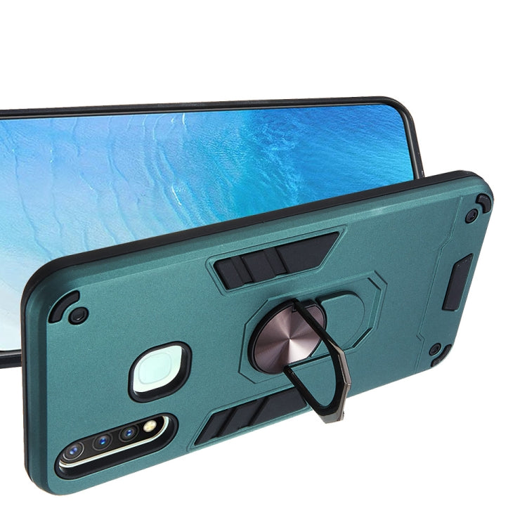 For vivo Y19 / Y5s / U3 / U20 2 in 1 Armour Series PC + TPU Protective Case with Ring Holder