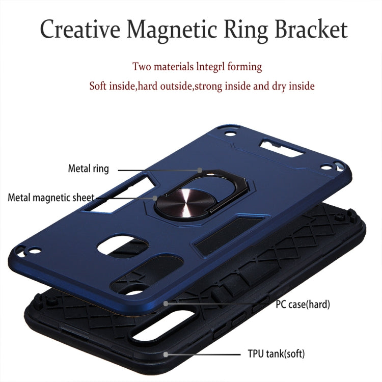 For vivo Y19 / Y5s / U3 / U20 2 in 1 Armour Series PC + TPU Protective Case with Ring Holder