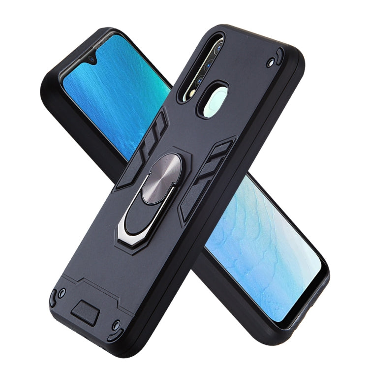 For vivo Y19 / Y5s / U3 / U20 2 in 1 Armour Series PC + TPU Protective Case with Ring Holder