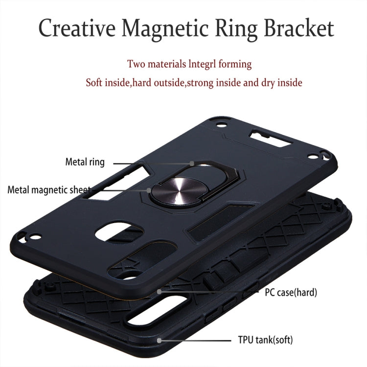 For vivo Y19 / Y5s / U3 / U20 2 in 1 Armour Series PC + TPU Protective Case with Ring Holder