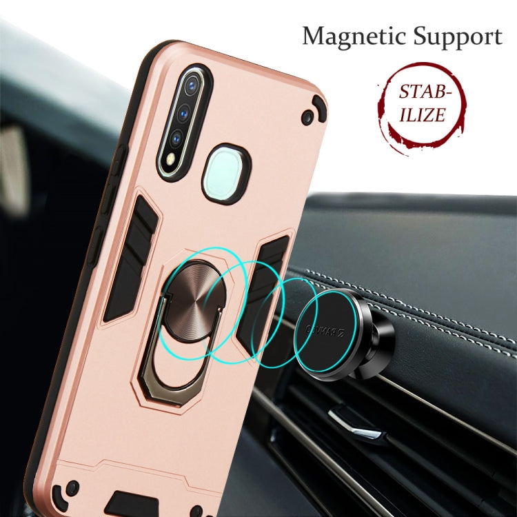 For vivo Y19 / Y5s / U3 / U20 2 in 1 Armour Series PC + TPU Protective Case with Ring Holder