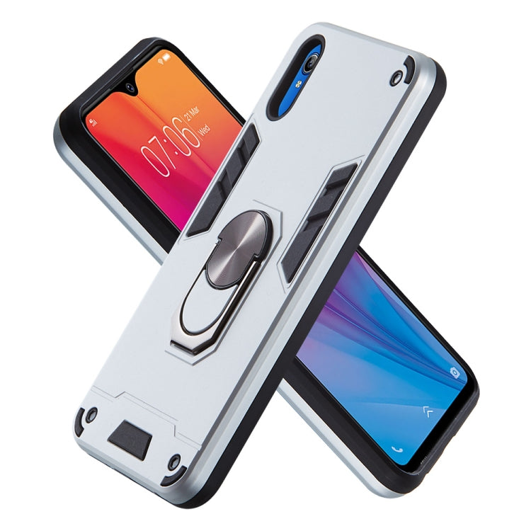 For vivo Y91c/Y93/Y91i/Y90(Indian Version) 2 in 1 Armour Series PC + TPU Protective Case with Ring Holder