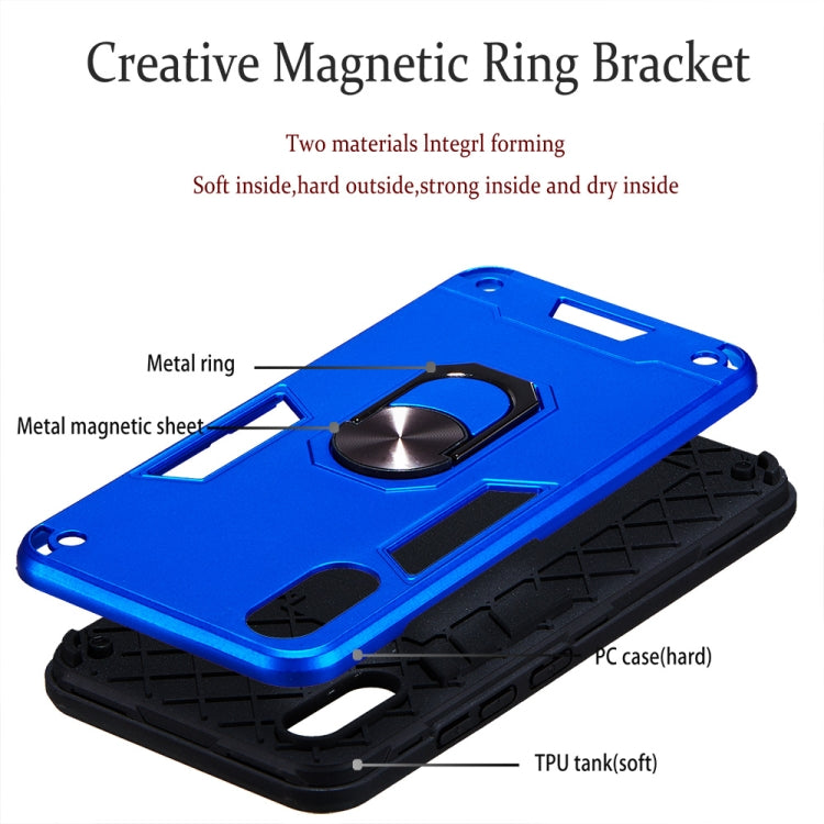 For vivo Y91c/Y93/Y91i/Y90(Indian Version) 2 in 1 Armour Series PC + TPU Protective Case with Ring Holder