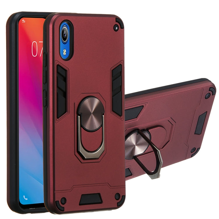 For vivo Y91c/Y93/Y91i/Y90(Indian Version) 2 in 1 Armour Series PC + TPU Protective Case with Ring Holder