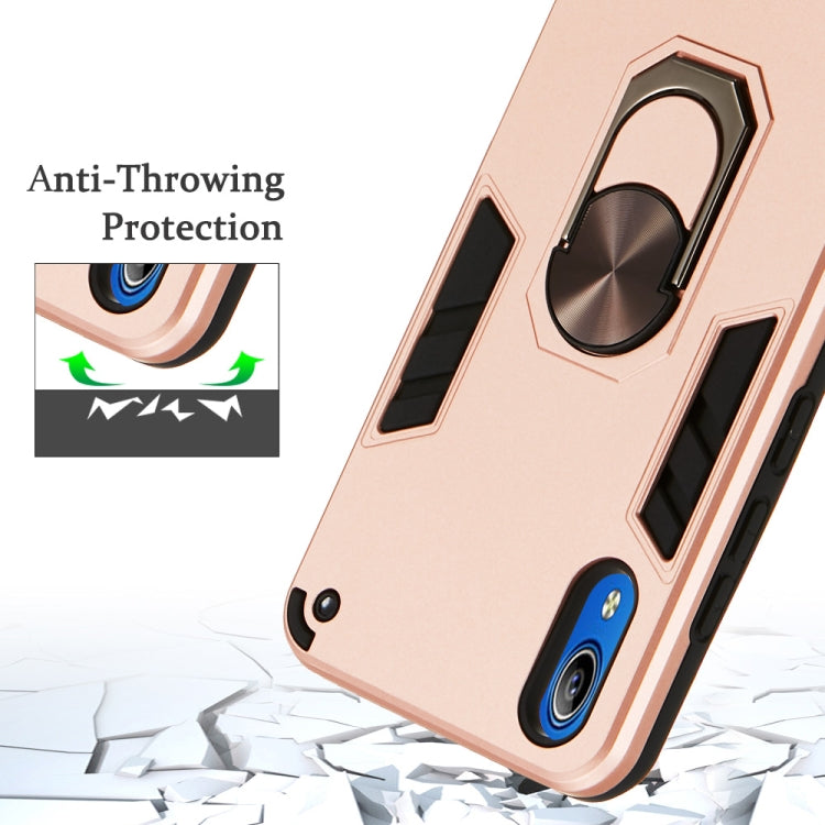 For vivo Y91c/Y93/Y91i/Y90(Indian Version) 2 in 1 Armour Series PC + TPU Protective Case with Ring Holder