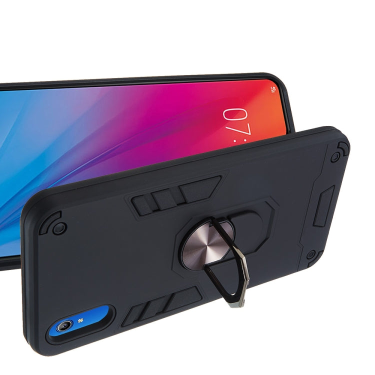 For vivo Y91c/Y93/Y91i/Y90(Indian Version) 2 in 1 Armour Series PC + TPU Protective Case with Ring Holder