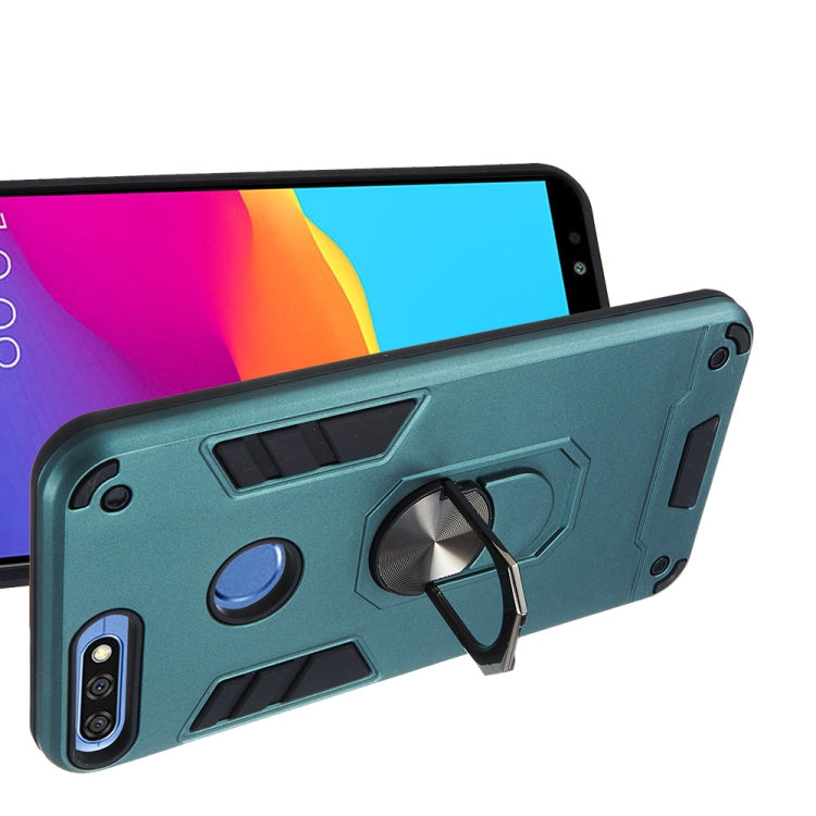 For Huawei Honor 7C / Enjoy 8 2 in 1 Armour Series PC + TPU Protective Case with Ring Holder