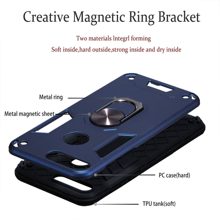 For Huawei Honor 7C / Enjoy 8 2 in 1 Armour Series PC + TPU Protective Case with Ring Holder