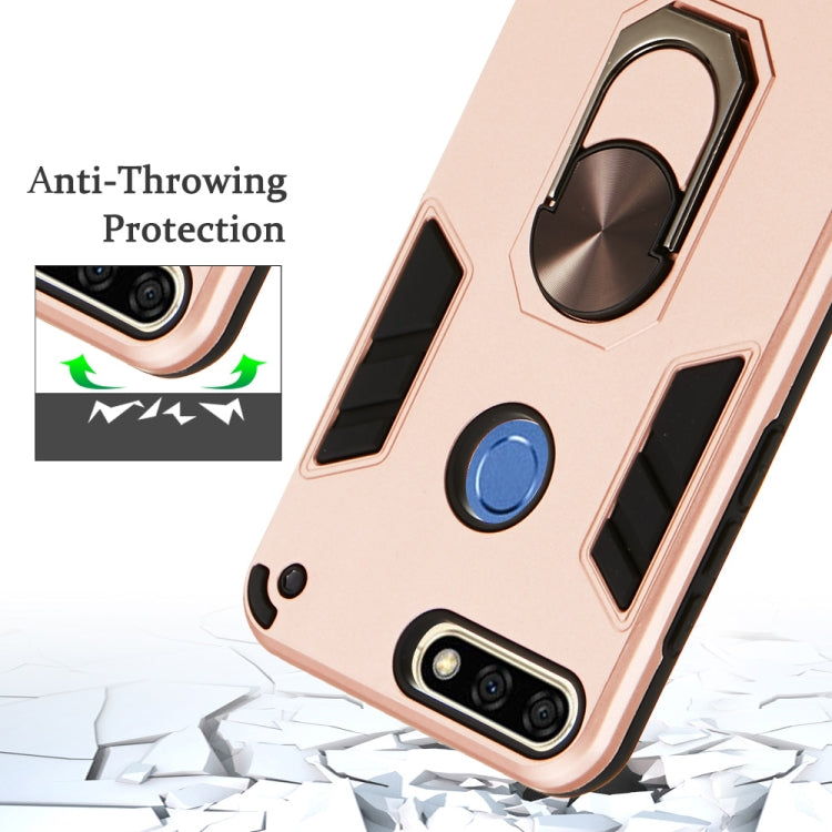 For Huawei Honor 7C / Enjoy 8 2 in 1 Armour Series PC + TPU Protective Case with Ring Holder