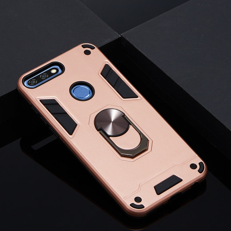 For Huawei Honor 7C / Enjoy 8 2 in 1 Armour Series PC + TPU Protective Case with Ring Holder