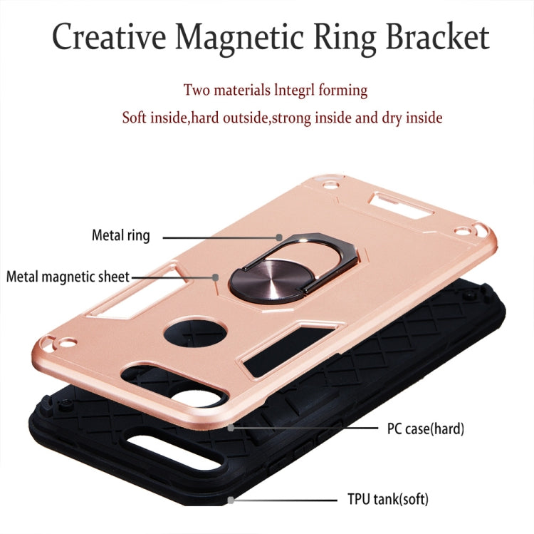 For Huawei Honor 7C / Enjoy 8 2 in 1 Armour Series PC + TPU Protective Case with Ring Holder