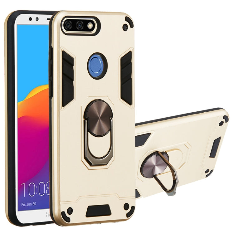 For Huawei Honor 7C / Enjoy 8 2 in 1 Armour Series PC + TPU Protective Case with Ring Holder