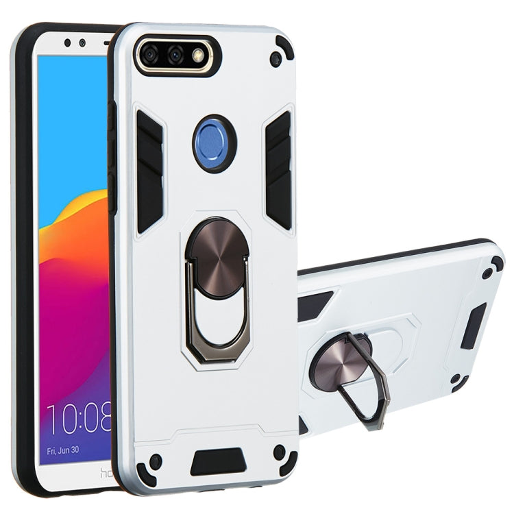 For Huawei Honor 7C / Enjoy 8 2 in 1 Armour Series PC + TPU Protective Case with Ring Holder
