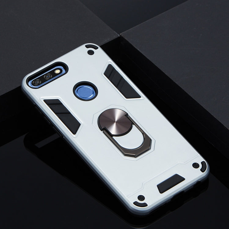 For Huawei Honor 7C / Enjoy 8 2 in 1 Armour Series PC + TPU Protective Case with Ring Holder