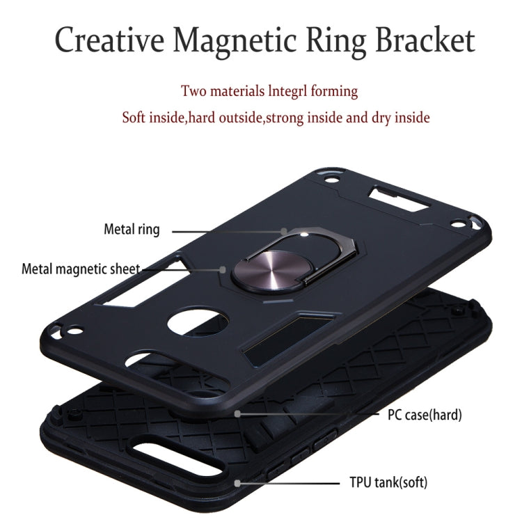 For Huawei Honor 7C / Enjoy 8 2 in 1 Armour Series PC + TPU Protective Case with Ring Holder