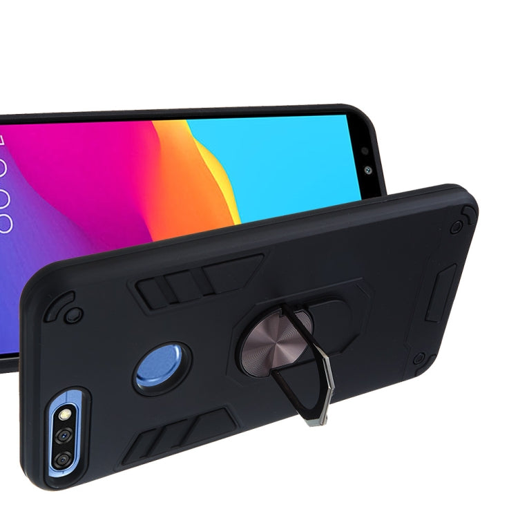 For Huawei Honor 7C / Enjoy 8 2 in 1 Armour Series PC + TPU Protective Case with Ring Holder