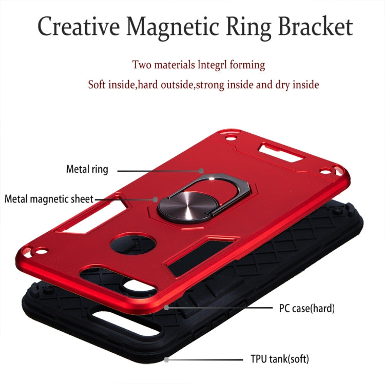 For Huawei Honor 7C / Enjoy 8 2 in 1 Armour Series PC + TPU Protective Case with Ring Holder