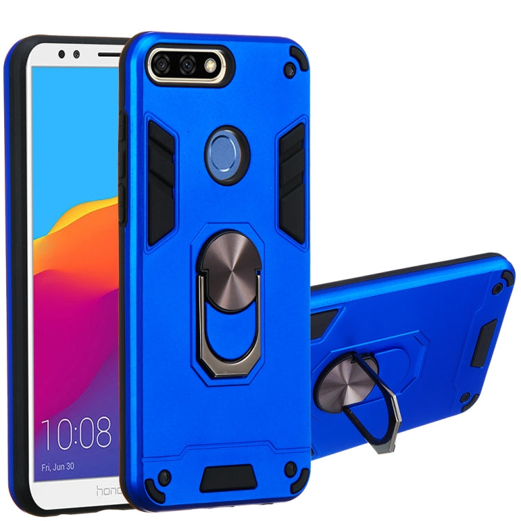 For Huawei Honor 7C / Enjoy 8 2 in 1 Armour Series PC + TPU Protective Case with Ring Holder