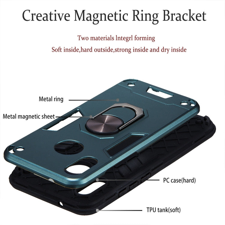 For Huawei P20 Lite / nova 3e 2 in 1 Armour Series PC + TPU Protective Case with Ring Holder