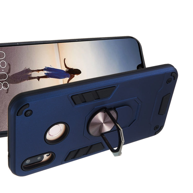 For Huawei P20 Lite / nova 3e 2 in 1 Armour Series PC + TPU Protective Case with Ring Holder