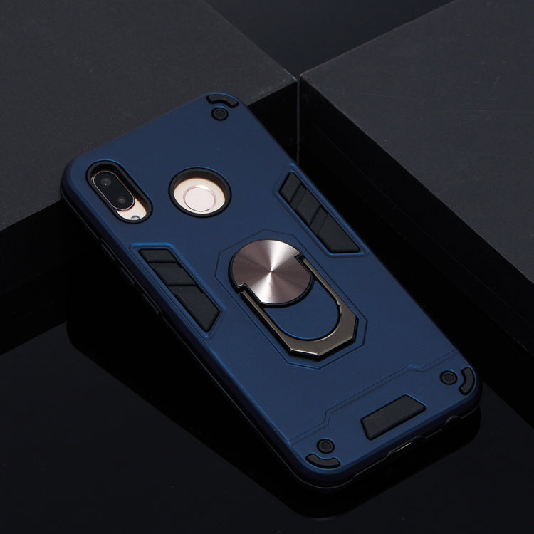 For Huawei P20 Lite / nova 3e 2 in 1 Armour Series PC + TPU Protective Case with Ring Holder