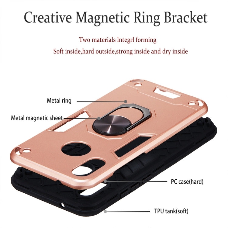 For Huawei P20 Lite / nova 3e 2 in 1 Armour Series PC + TPU Protective Case with Ring Holder